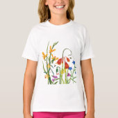 Kleurrijke Waterverf Wildflowers Summer Quote T-shirt (Voorkant)