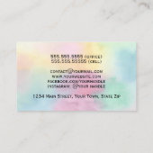 Kleurrijke Waterverf Wolken  Visitekaartje (Achterkant)