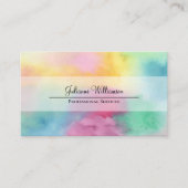 Kleurrijke Waterverf Wolken  Visitekaartje (Voorkant)