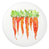 Kleurrijke Waterverf Wortelen Deurknop Keramische Knop (Voorkant)