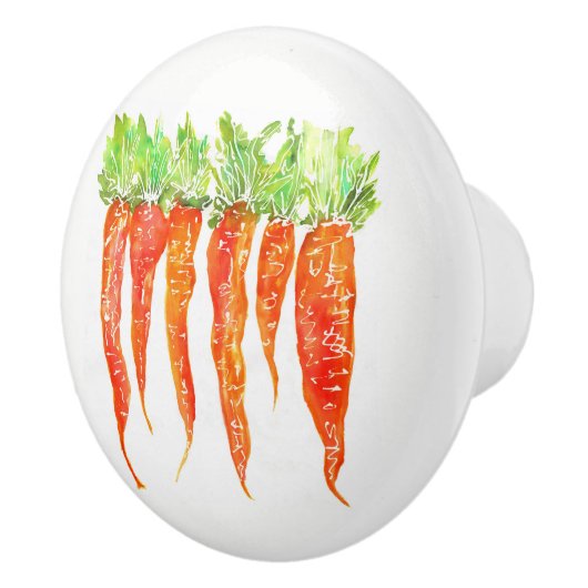 Kleurrijke Waterverf Wortelen Deurknop Keramische Knop (Rechts)