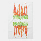 Kleurrijke Waterverf Wortelen Keukendoek Theedoek (Verticaal)
