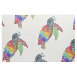 Kleurrijke Waterverf Zee Schildpad stof