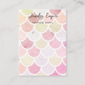 Kleurrijke Waterverf Zeemeermin Earning Holder Visitekaartje (Voorkant)