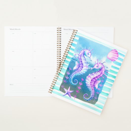 Kleurrijke Waterverf Zeepaardjes Zee Life Planner (Display)