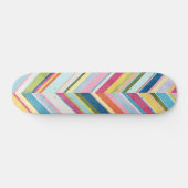 Kleurrijke Waterverf Zig Zag Stripe Art Patroon Persoonlijk Skateboard (Horizontaal)