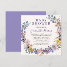 Kleurrijke waterverfkrans met wilde bloemen baby s