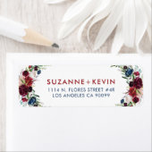 Kleurrijke waterverven bloemboeket etiket (Insitu)