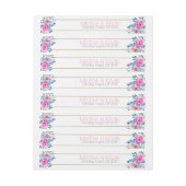 Kleurrijke Waterverven Bloemen Bruiloft Lijst Omwikkelbaar Adreslabel (Vel)