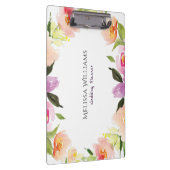 Kleurrijke Waterverven bloemen bruiloft Wreater Klembord (Rechts)