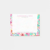 Kleurrijke Waterverven Bloemen Collage Post-it® Notes (Voorkant)