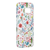 Kleurrijke Waterverven Botanische bloemen en blade Case-Mate Samsung Galaxy Hoesje (Back/Rechts)