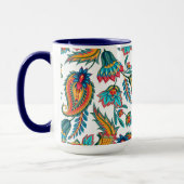 Kleurrijke Waterverven Floral Paisley Pattern Mok (Links)