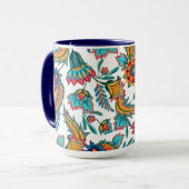 Kleurrijke Waterverven Floral Paisley Pattern Mok (Voorkant links)