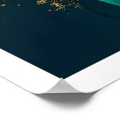 Kleurrijke waterverven mooie bloemen 3 poster (Hoek)