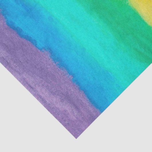 Kleurrijke Waterverven Penseelstreken Tissuepapier (Detail)