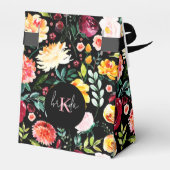 Kleurrijke waterverven tuinbloespatroon bedankdoosjes (Achterkant)