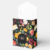 Kleurrijke waterverven tuinbloespatroon bedankdoosjes (Geopend)