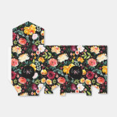 Kleurrijke waterverven tuinbloespatroon bedankdoosjes (Uitgevouwen)