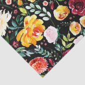 Kleurrijke waterverven tuinbloespatroon tissuepapier (Detail)