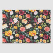Kleurrijke waterverven tuinbloespatroon tissuepapier (Voorkant)
