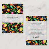 Kleurrijke waterverven van zomerfruit Illustratie Visitekaartje (Voorkant / Achterkant)