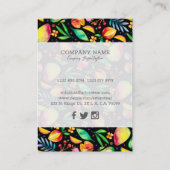 Kleurrijke waterverven van zomerfruit Illustratie Visitekaartje (Achterkant)