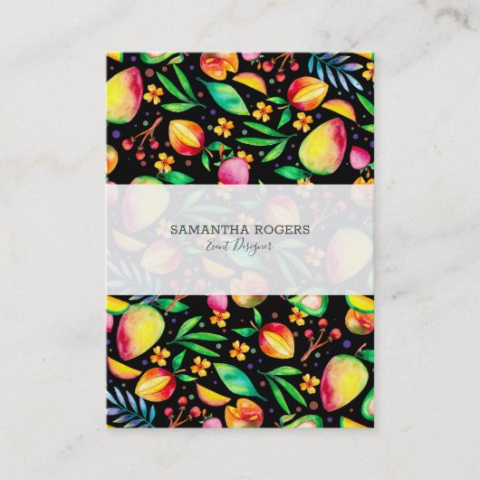 Kleurrijke waterverven van zomerfruit Illustratie Visitekaartje (Voorkant)