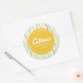 Kleurrijke Wave Lines Abstract Circle Candle Label (Envelop)