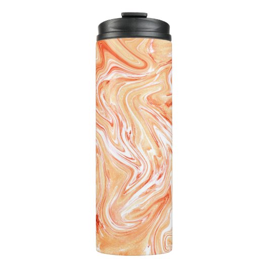 Kleurrijke Wave Liquid Paint Textuur Thermosbeker (Voorkant)