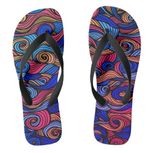 Kleurrijke Wave Paisley Slippers Teenslippers