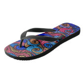 Kleurrijke Wave Paisley Slippers Teenslippers (Schuin)