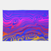 Kleurrijke Waves Art Design Keukenhanddoek (Horizontaal)