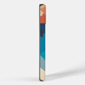 Kleurrijke Waves & Daisies Patroon Monogram Case-Mate iPhone Case (Achterkant / Rechts)