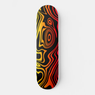 Kleurrijke Waves Gestreepte Skateboard