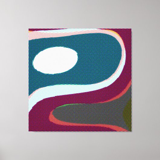 Kleurrijke Wavy Abstract 612 Canvas Afdruk (Voorkant)