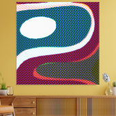 Kleurrijke Wavy Abstract 612 Canvas Afdruk (Insitu (Woonkamer))
