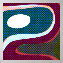 Kleurrijke Wavy Abstract 612 Poster