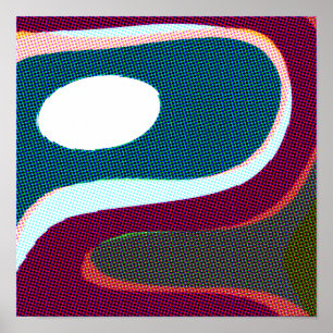 Kleurrijke Wavy Abstract 612 Poster