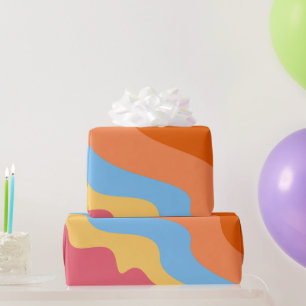 Kleurrijke Wavy Abstract Cadeaupapier