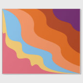 Kleurrijke Wavy Abstract Cadeaupapier (Vlak)
