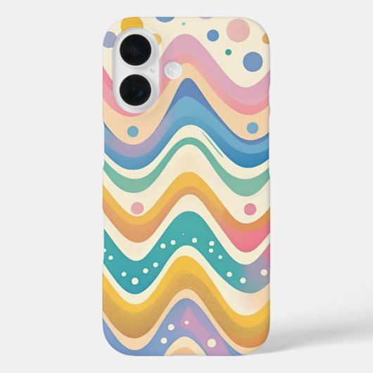 Kleurrijke Wavy Chevron Zigzag Case-Mate iPhone Case (Achterkant)