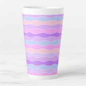 Kleurrijke Wavy Stripes Latte Mok (Voorkant)