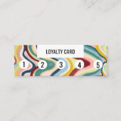 Kleurrijke Wavy Stripes Minimale Koel Curven 5 Klantenkaartje (Voorkant)