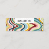 Kleurrijke Wavy Stripes Minimale Koel Curven 5 Klantenkaartje (Achterkant)