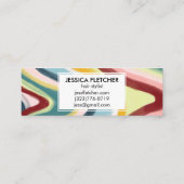 Kleurrijke Wavy Stripes Minimale Koel Mini Visitekaartje (Achterkant)