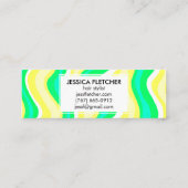 Kleurrijke Wavy Stripes Minimale Koel Mini Visitekaartje (Achterkant)