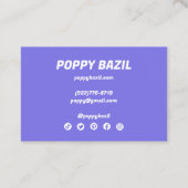 Kleurrijke Wavy Stripes minimalistische regenboog Visitekaartje (Achterkant)