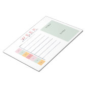 Kleurrijke Week in een oogopslag Notitieblok (Schuin)