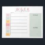 Kleurrijke Week in een oogopslag Notitieblok<br><div class="desc">Kleurrijke Week in een oogopslag Notitieblok</div>